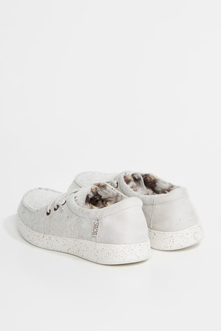 Tennis fourrées Skip Cute - Ecru chiné