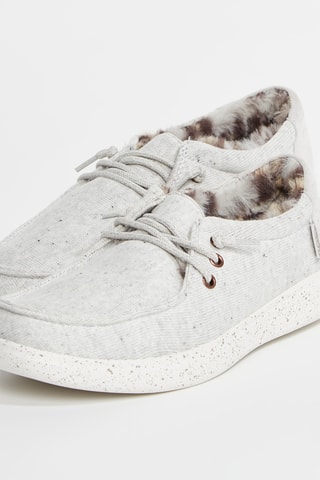 Tennis fourrées Skip Cute - Ecru chiné