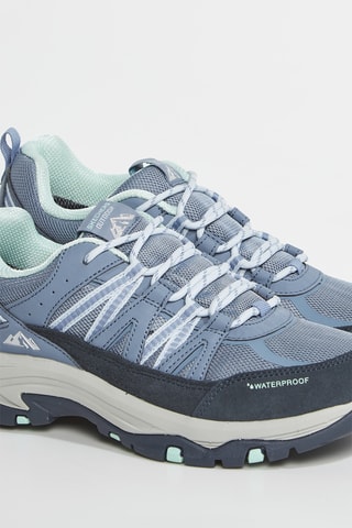 Baskets en cuir Trego - Bleu-gris