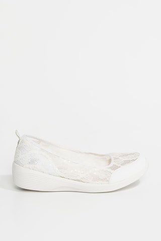 Ballerines en dentelle Arya - Blanc