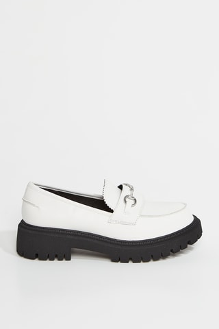 Mocassins à talons Modern Rugged - Blanc