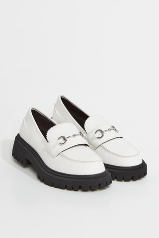 Mocassins à talons Modern Rugged - Blanc