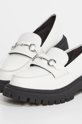 Mocassins à talons Modern Rugged - Blanc