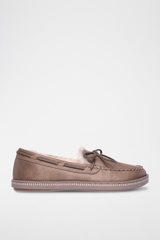 Chaussures bateau fourrées Cozy Campfire - Taupe