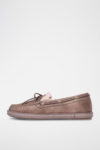 Chaussures bateau fourrées Cozy Campfire - Taupe