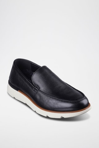 Slippers en cuir Augustino - Noir