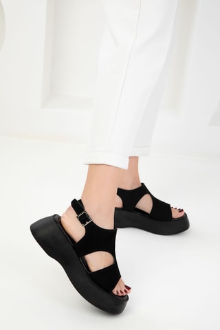 Sandales plateformes - Noir