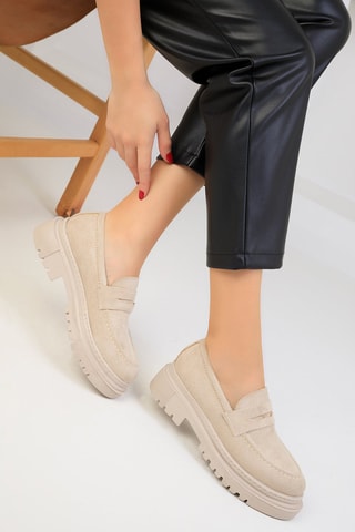 Mocassins plateformes - Beige