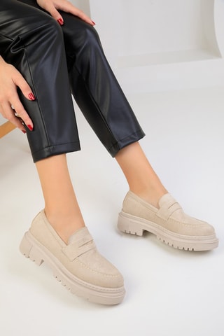 Mocassins plateformes - Beige