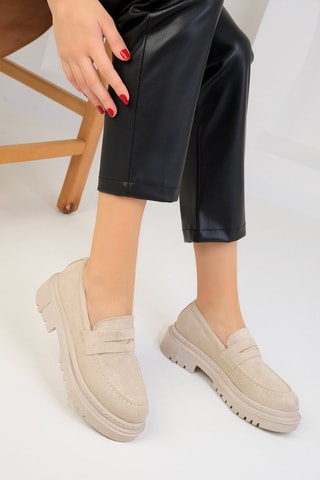 Mocassins plateformes - Beige