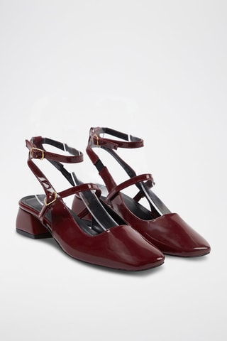 Babies vernies à talons - Bordeaux