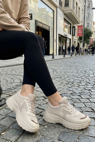 Baskets plateformes - Beige