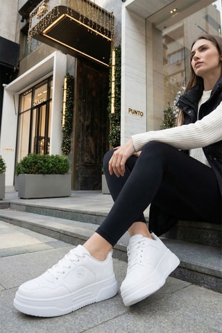 Baskets plateformes - Blanc