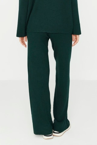 Pull et pantalon wide legs - Vert émeraude