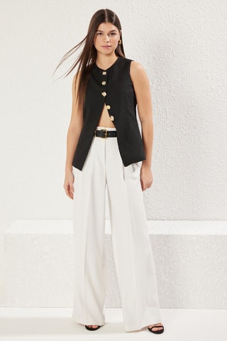 Gilet regular sans manches - Noir