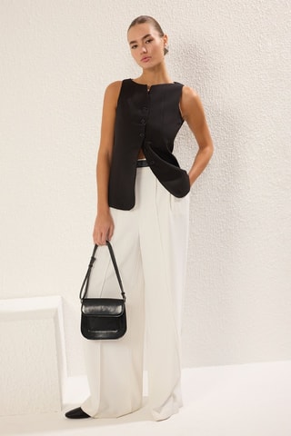 Gilet de costume regular sans manches - Noir