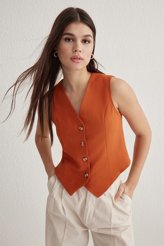 Gilet - Rouge brique