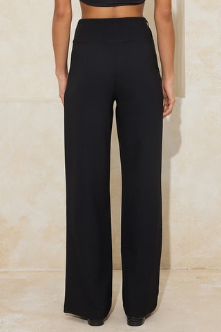 Pantalon wide legs taille haute - Noir