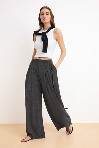 Pantalon wide legs - Noir