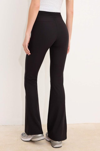Pantalon flare taille haute - Noir