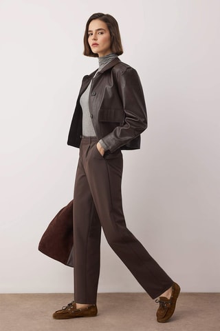 Pantalon carotte - Marron