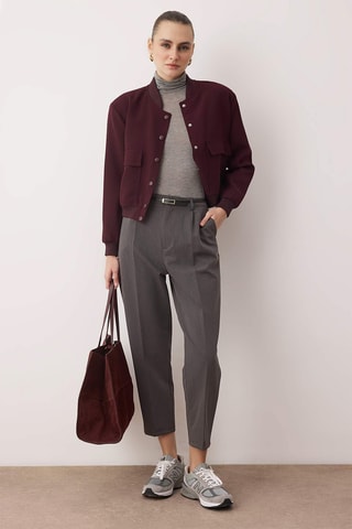 Pantalon carotte - Gris