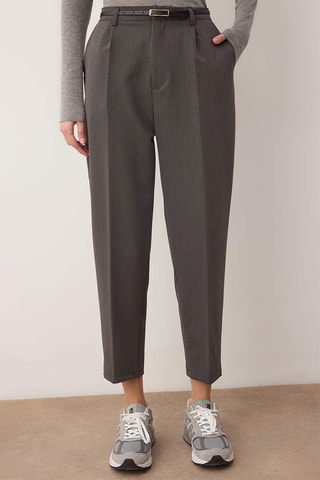 Pantalon carotte - Gris