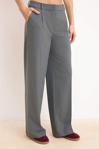 Pantalon wide legs - Gris