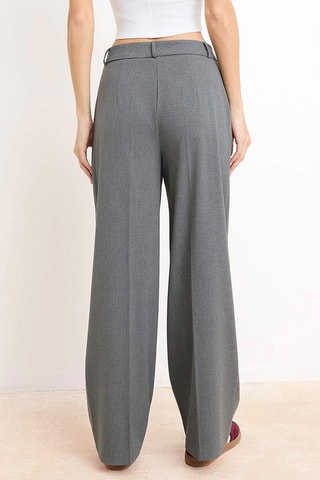 Pantalon wide legs - Gris