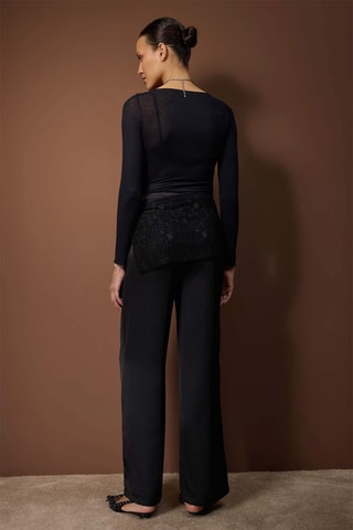 Pantalon taille haute - Noir