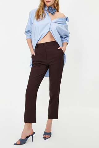 Pantalon cigarette - Marron