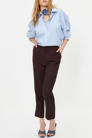 Pantalon cigarette - Marron
