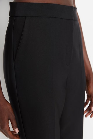 Pantalon droit taille haute Noir