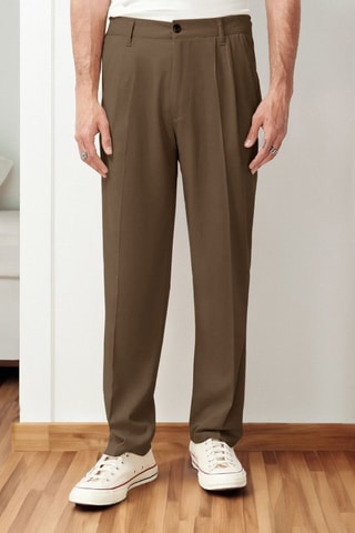 Pantalon relaxed - Beige