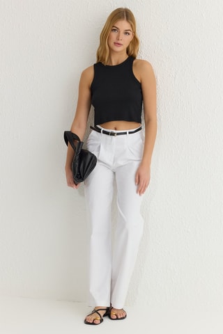 Pantalon droit - Blanc