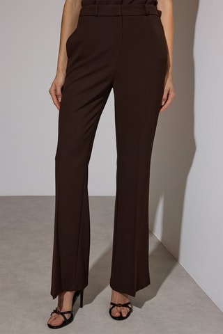 Pantalon flare - Marron