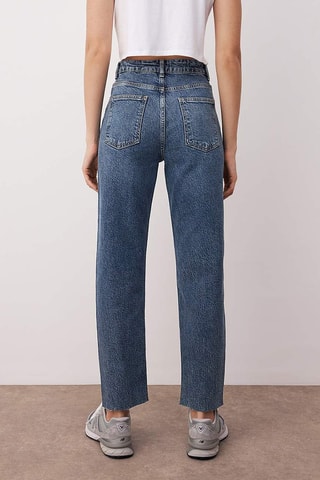 Jean mom - Bleu marine