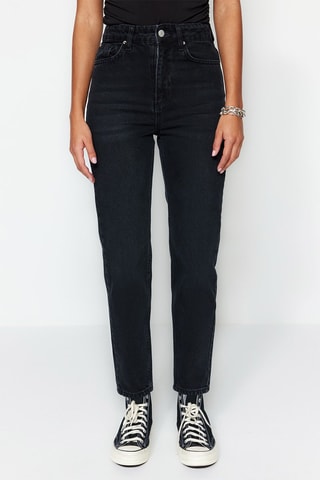 Jean mom taille haute - Noir