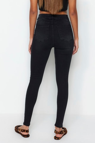 Jean skinny taille haute - Noir