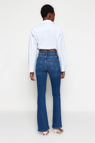 Jeans Flare Cut Donkerblauw