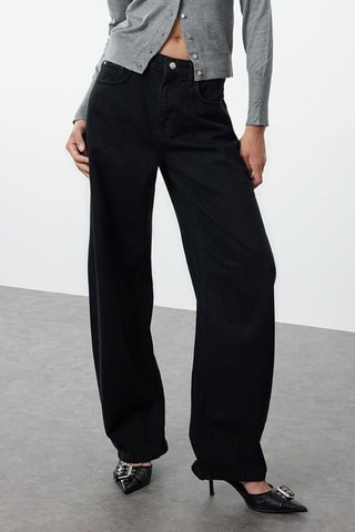 Jean taille haute - Noir