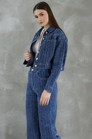 Jeans Wide Legs - Gemêleerd Blauw 