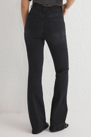 Jean flare taille haute - Noir