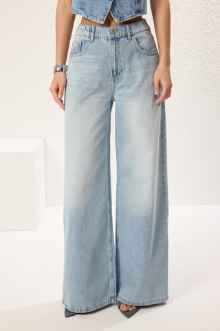 Jeans wide legs - Lichtblauw