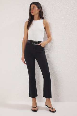 Jeans Flare Cut - Antraciet