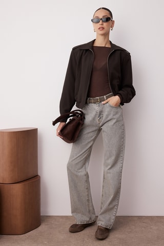 Jean wide legs - Gris