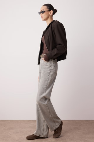 Jean wide legs - Gris