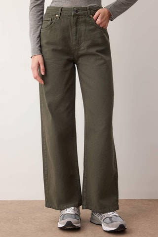 Jeans Hoge Taille - Kaki