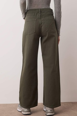 Jeans Hoge Taille - Kaki