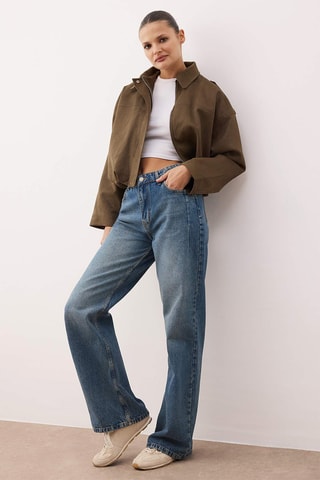 Jeans wide legs - Marineblauw